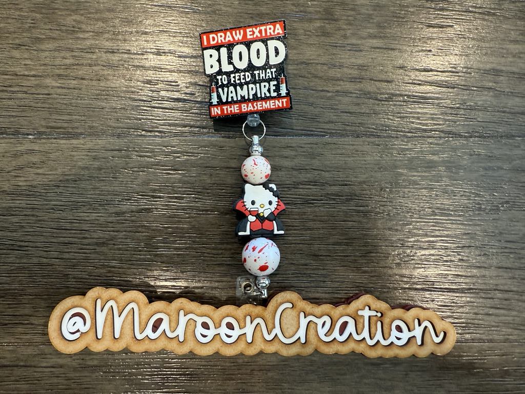 I draw extra Blood to feed the Vampire in the Basement Badge Reel