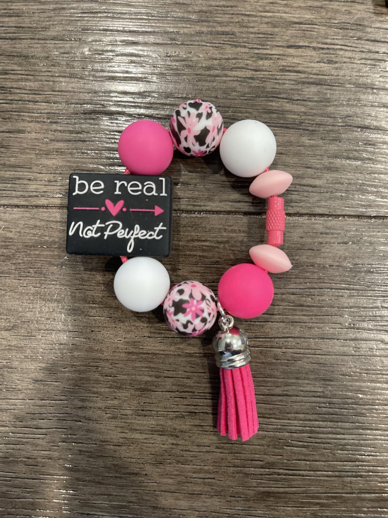 Be Real not Perfect Cup Charm