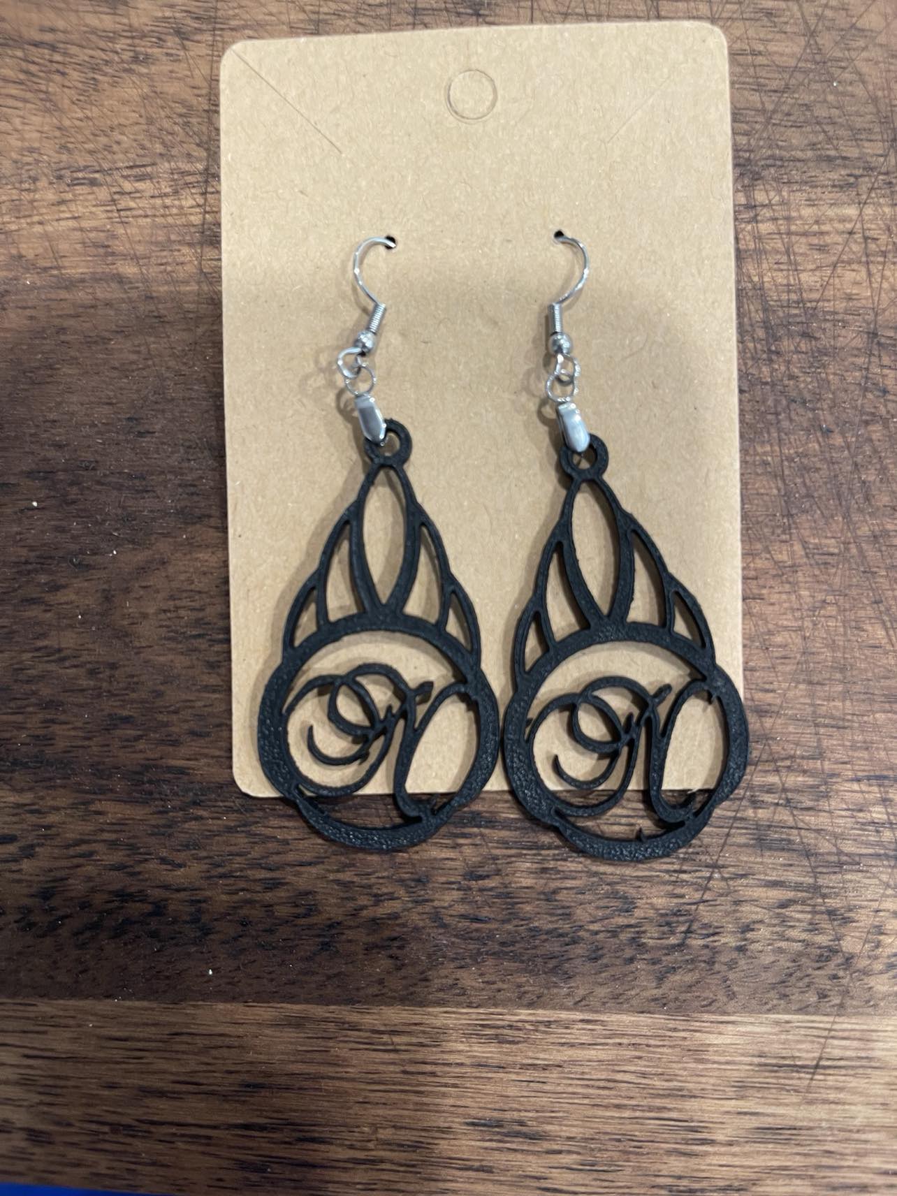 Filigree Initial Earrings