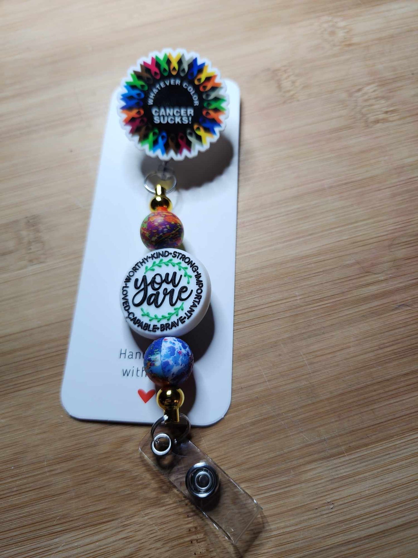 Whatever Color Cancer Sucks Badge Reel