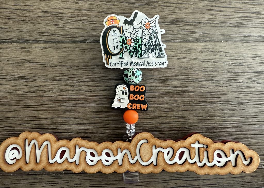Certified Medical Assistant Boo Boo Crew Badge Reel
