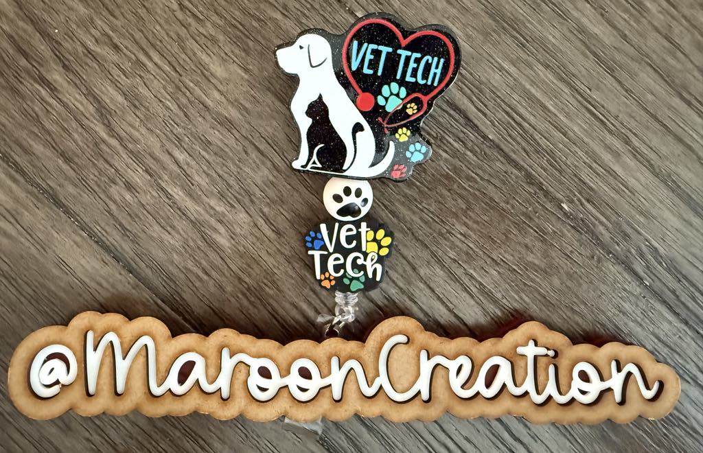 Vet Tech Badge Reel
