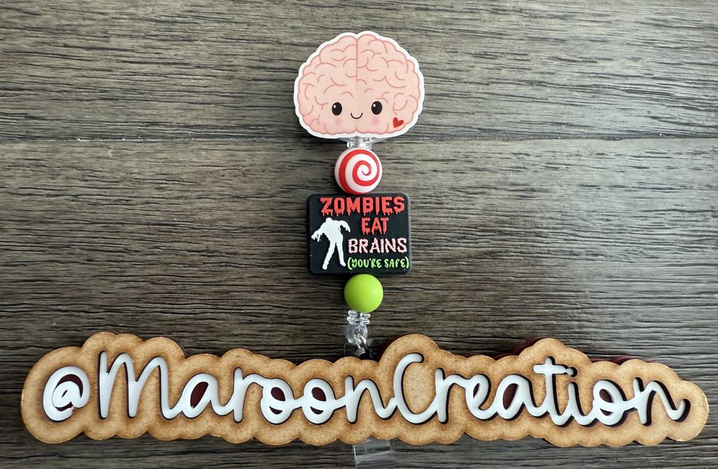 Zombies eat Brains You're Safe Badge Reels