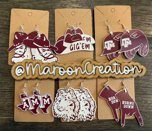 Texas A&M Earrings