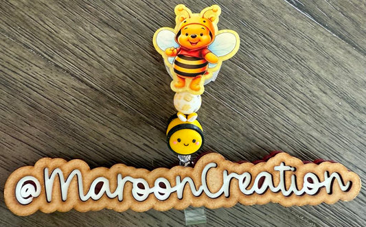 Bumble Bee Pooh Badge Reel