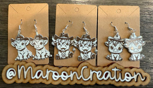 Highland Cow Earrings
