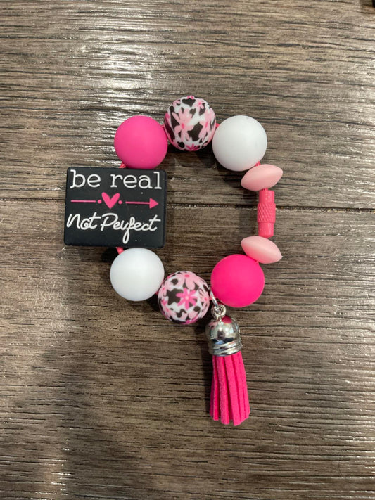 Be Real not Perfect Cup Charm