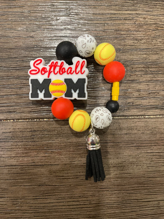 Softball Mom Cup Charm