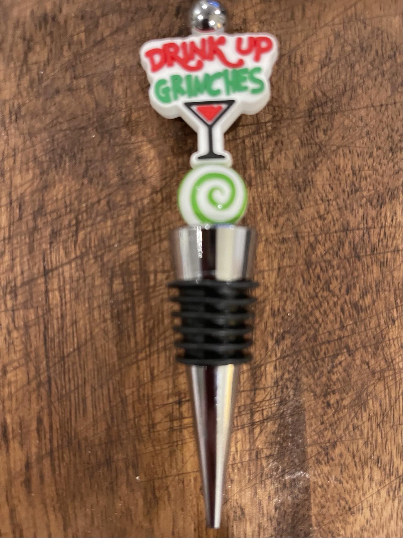 Drink up Grinches Wine Stoppers