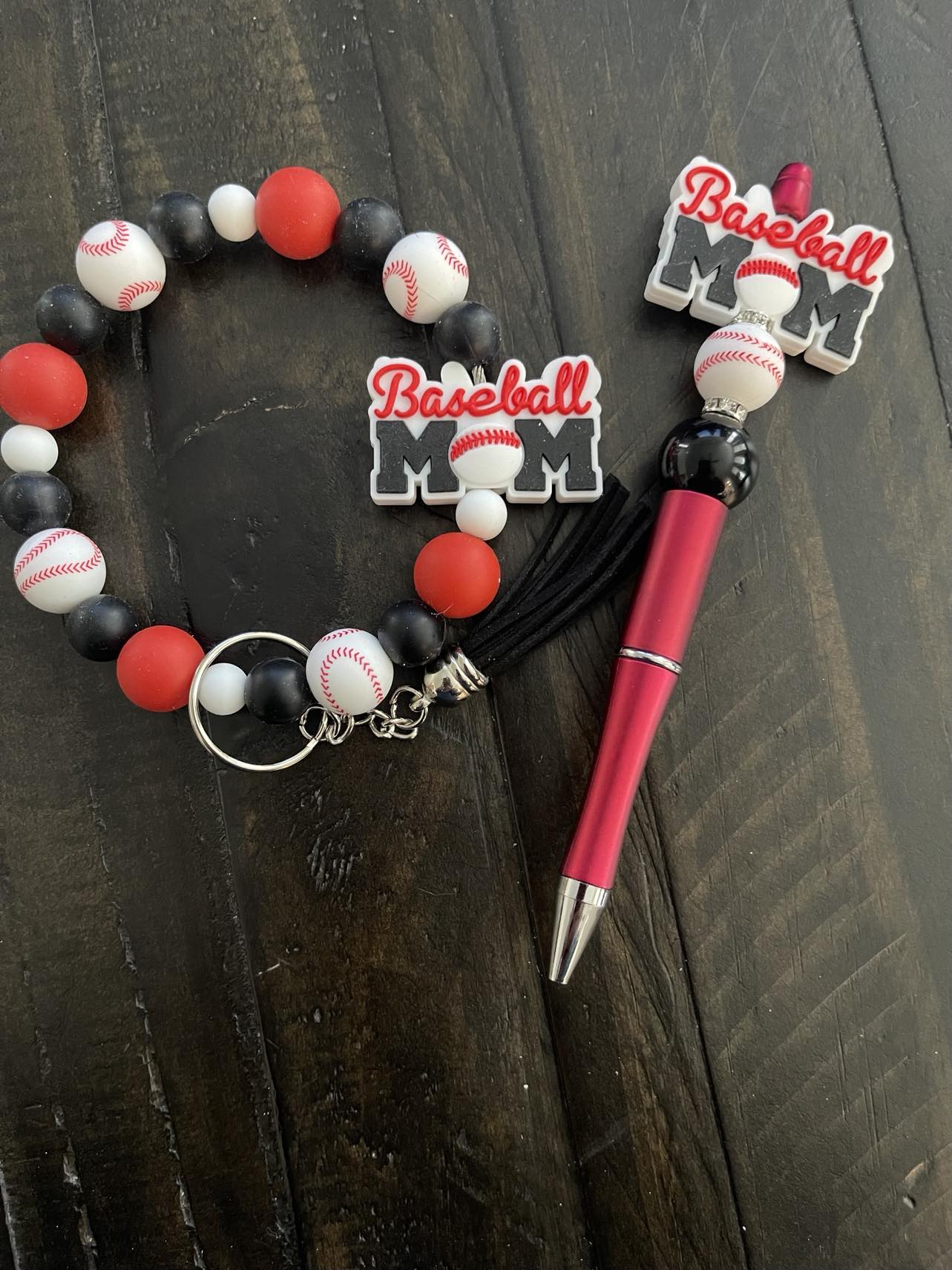 Baseball Mom Wristlet and Pen Set