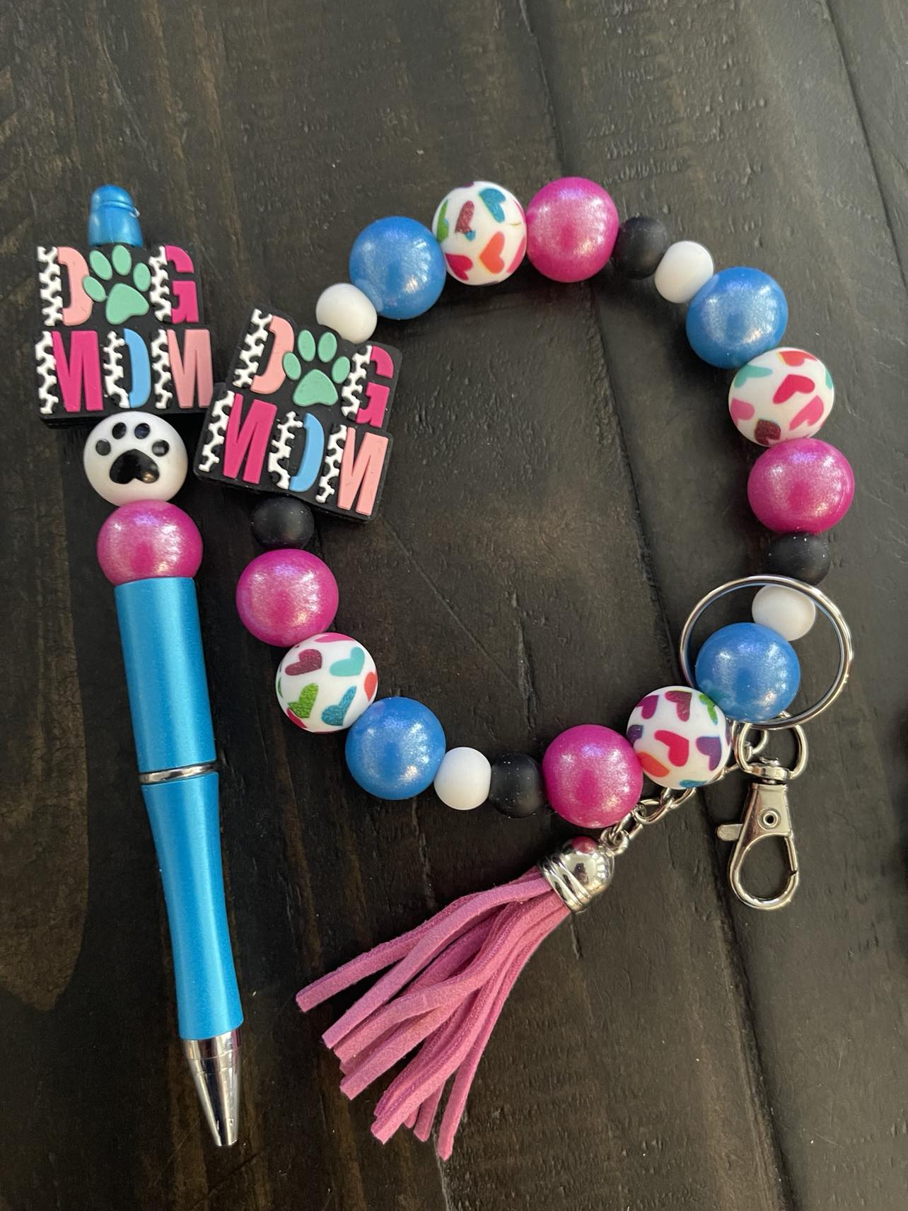 Dog Mom Wristlet and Pen Set