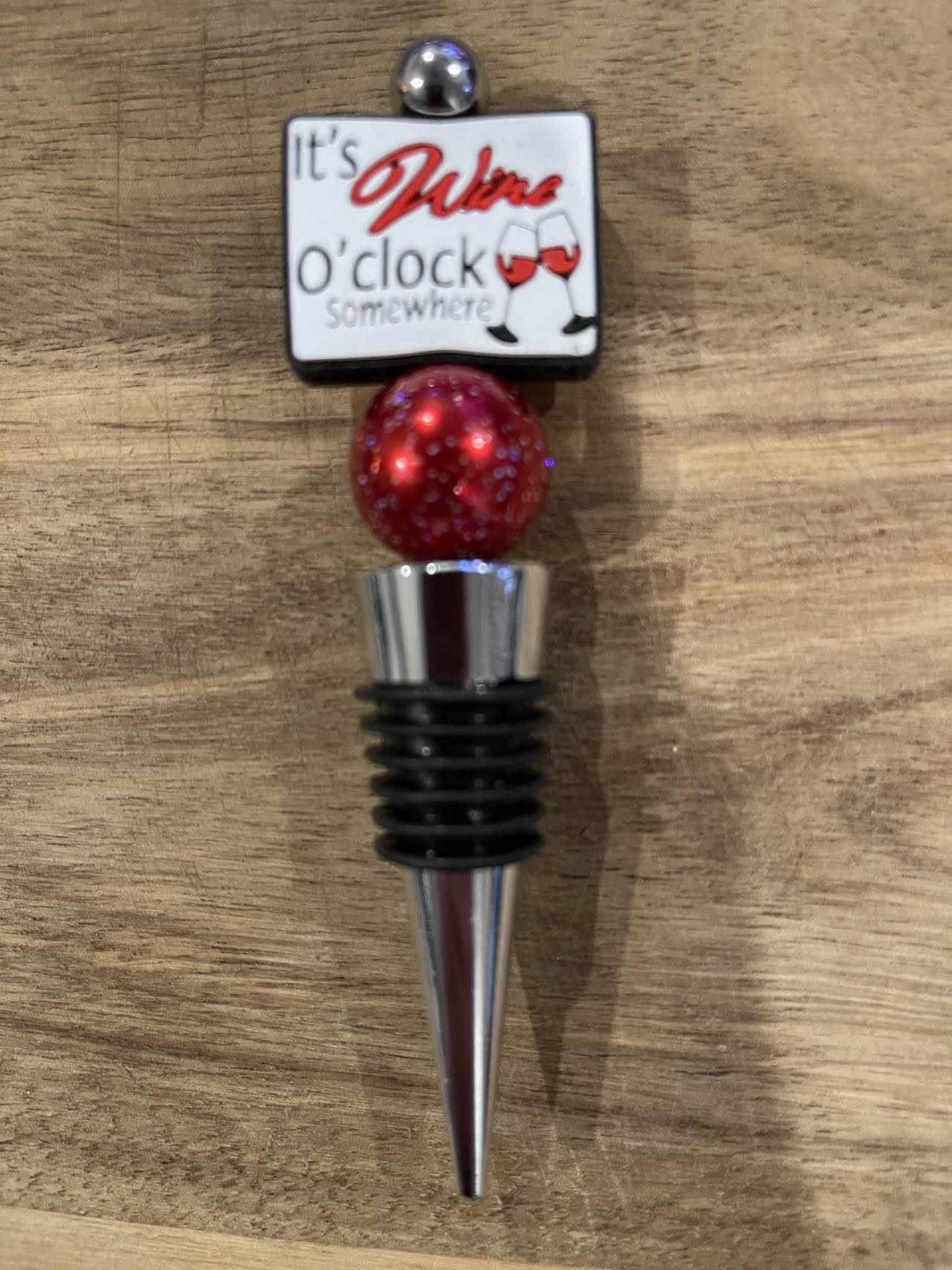 It's Wine O'clock Somewhere Wine Stopper