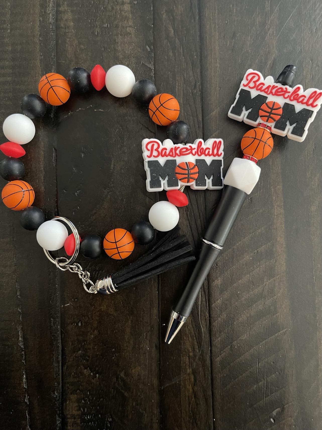 Basketball Mom Wristlet and Pen Set