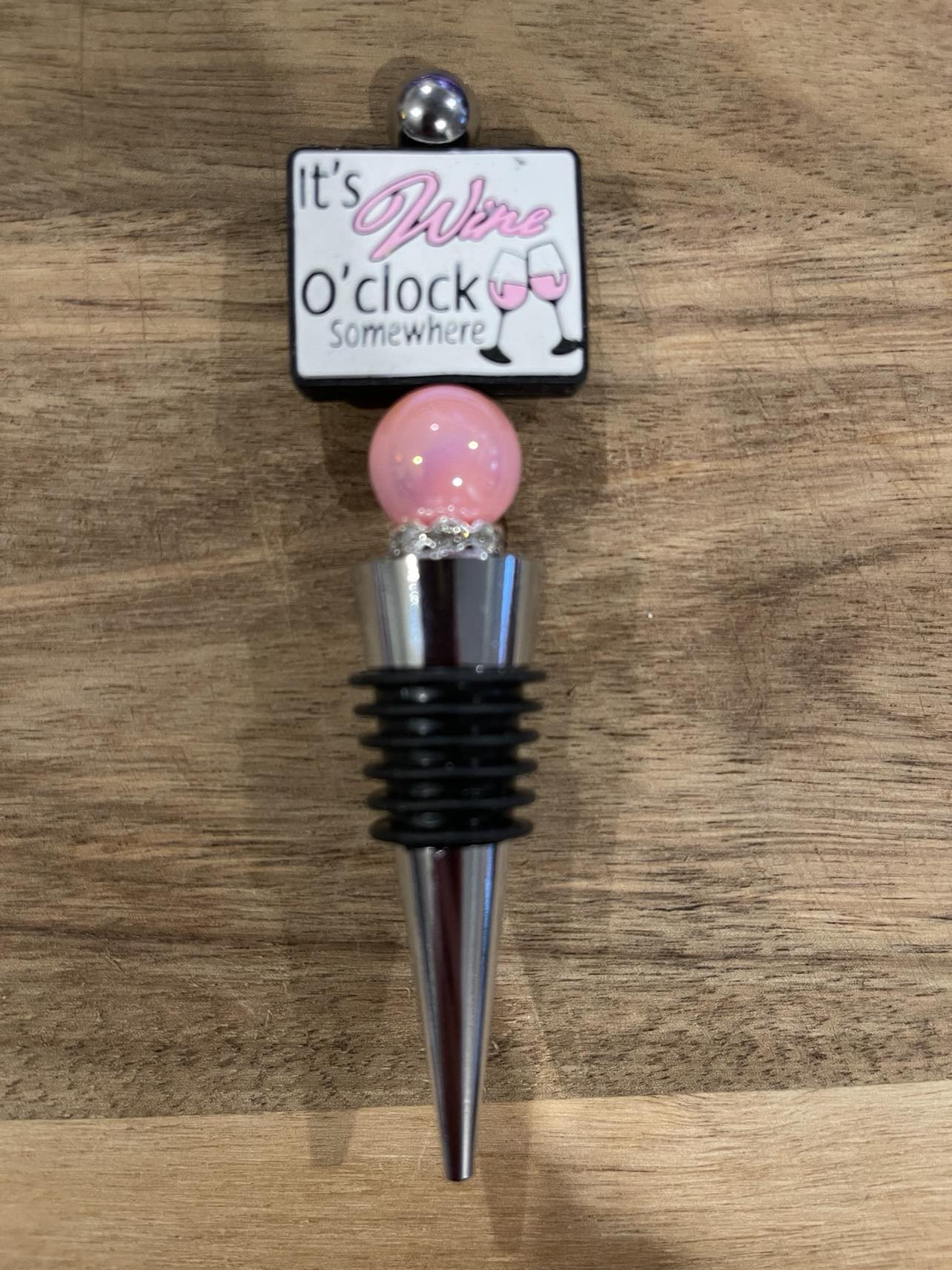 It's Wine O'clock Somewhere Wine Stopper