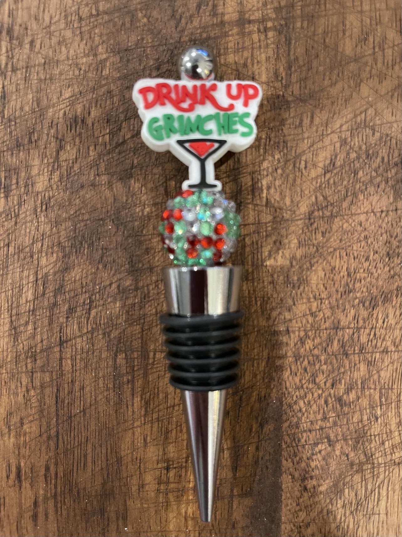 Drink up Grinches Wine Stoppers