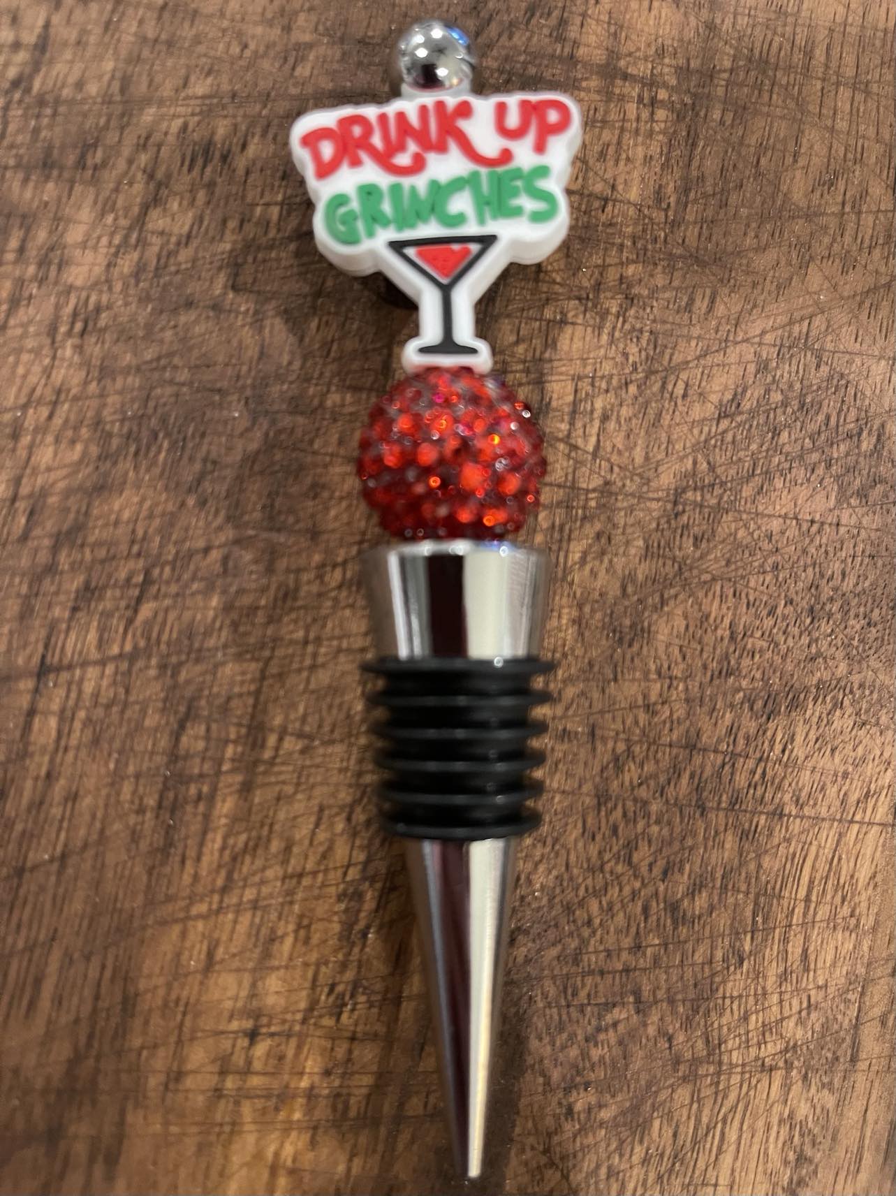 Drink up Grinches Wine Stoppers