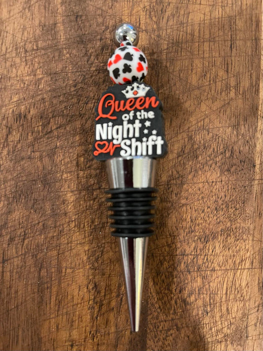 Queen of the Night Shift Wine Stopper