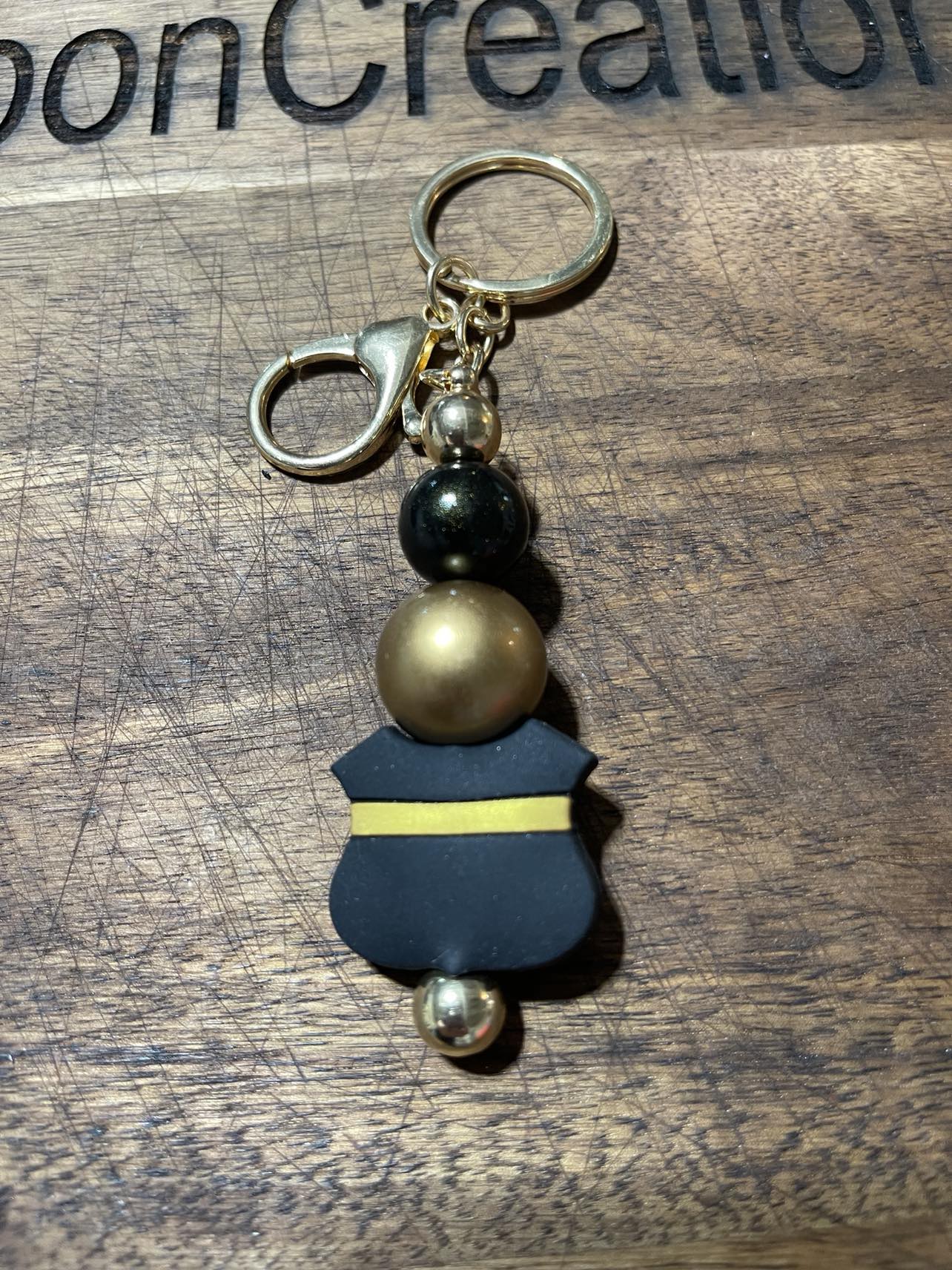 Thin Gold Line Keychain