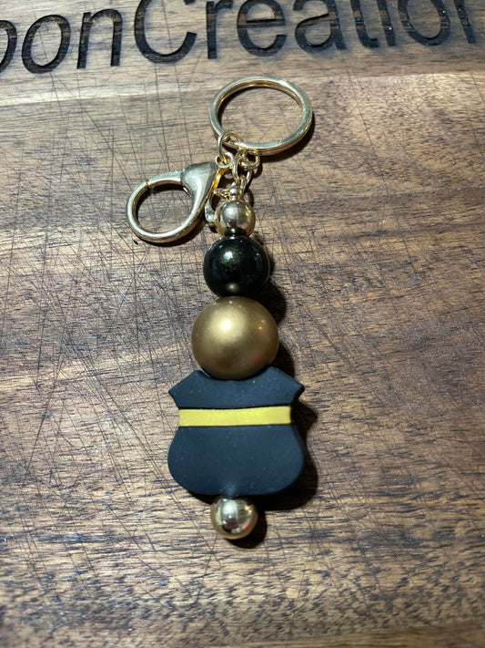 Thin Gold Line Keychain