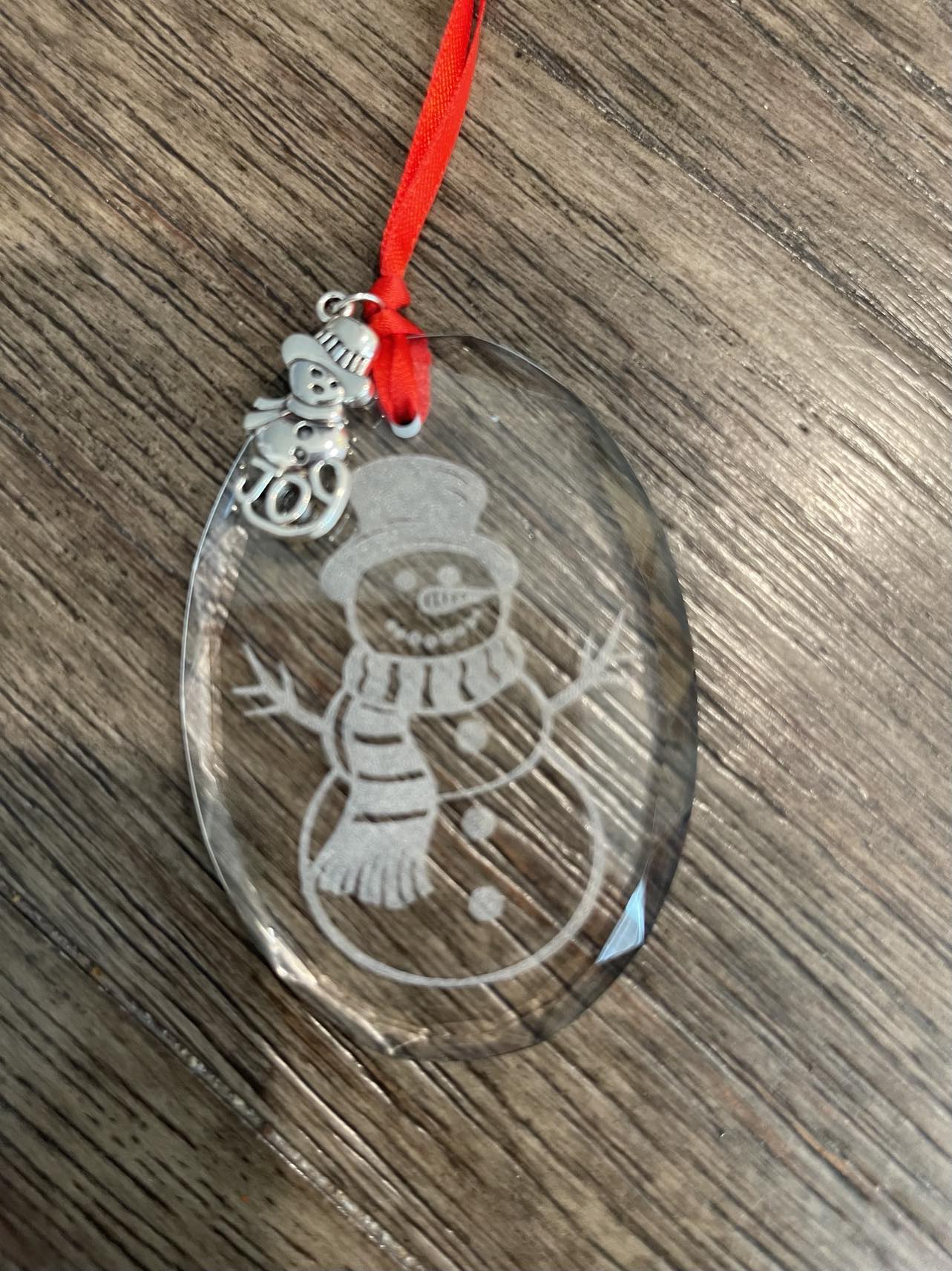 Snowman Crystal Ornament