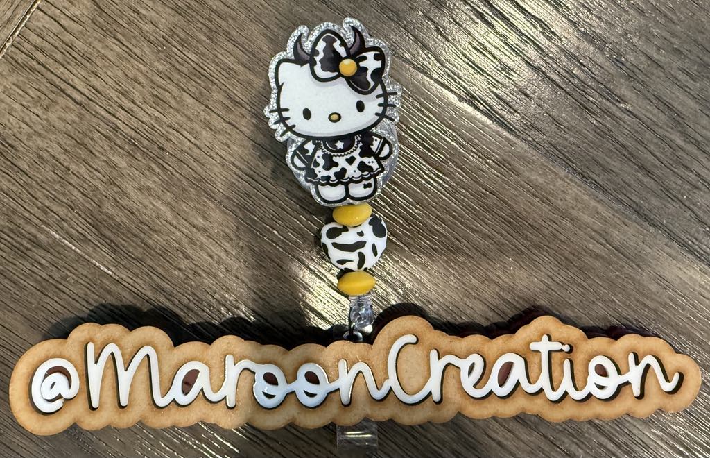 Moo Kitty Badge Reel