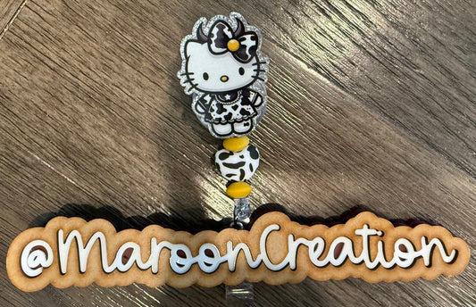 Moo Kitty Badge Reel