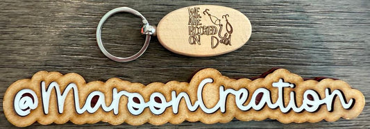 We are Hooked on Dad Keychain