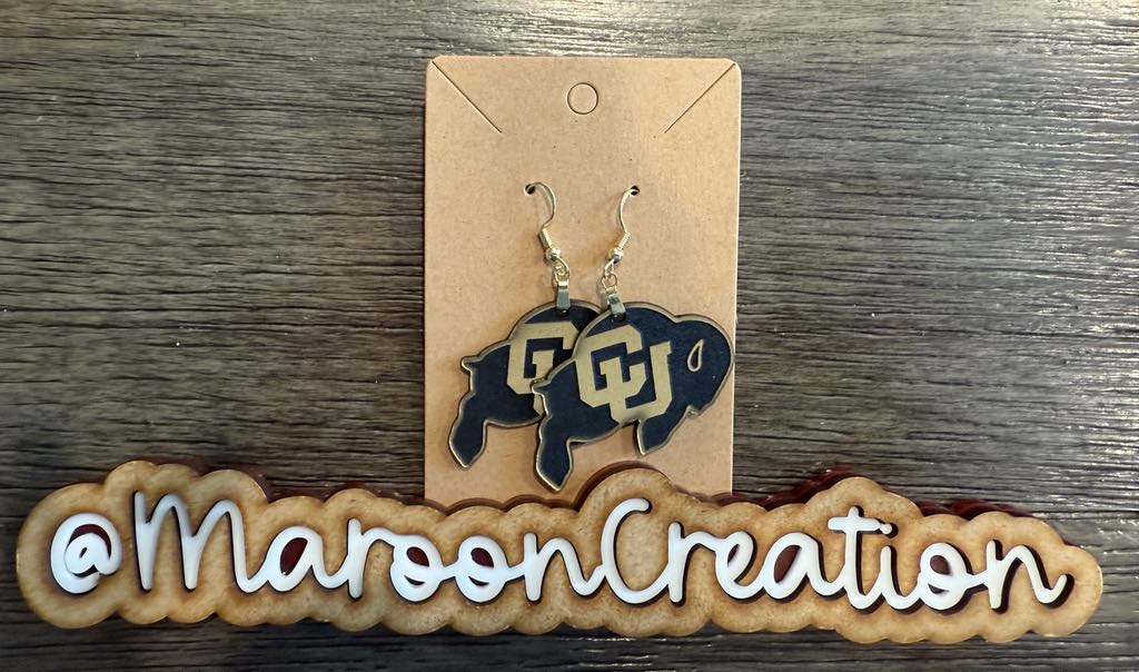 CU Buffalo Acrylic Earrings