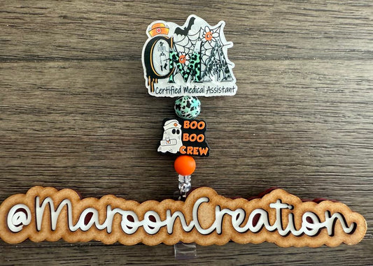 Certified Medical Assistant Boo Boo Crew Badge Reel