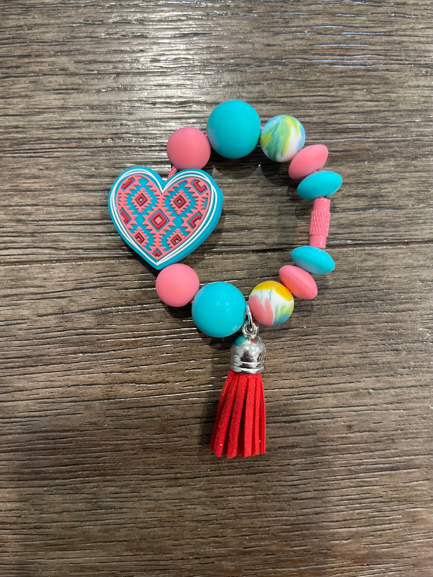 Aztec Heart Cup Charm