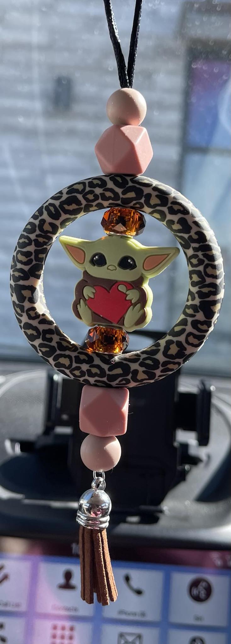 Baby Yoda Heart Full Of Love Car Charm