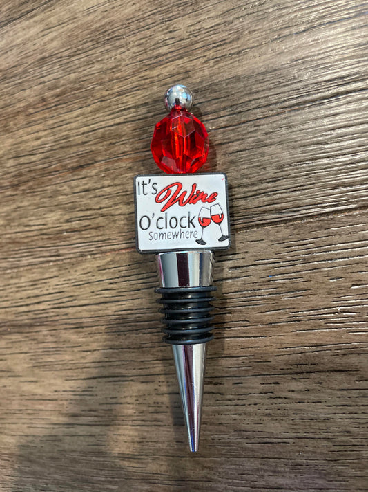 It's Wine O'clock Somewhere Wine Stopper