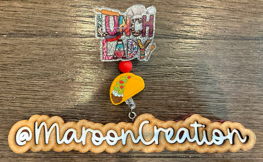 Lunch Lady Badge Reel