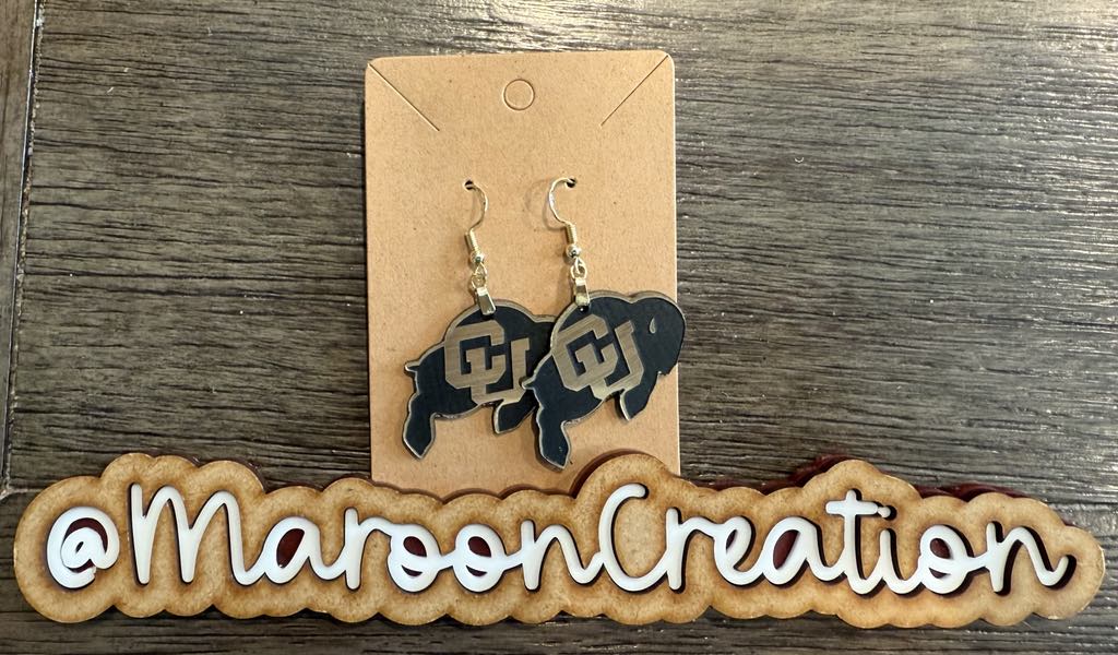 CU Buffalo Acrylic Earrings