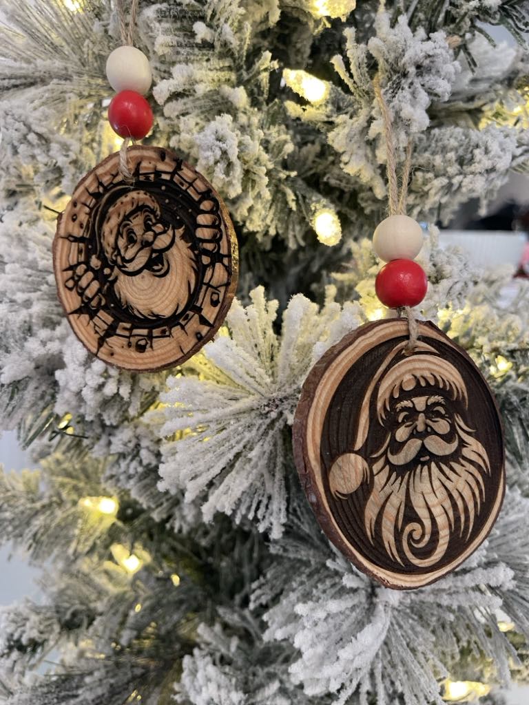 3D Santa Ornaments