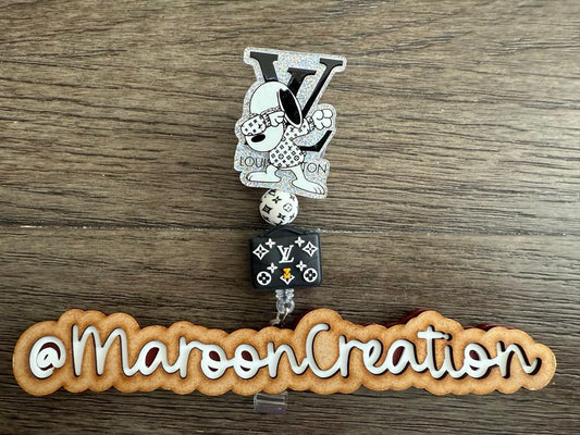 LV Snoopy Badge Reel