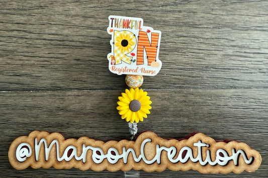 Thankful RN Badge Reel