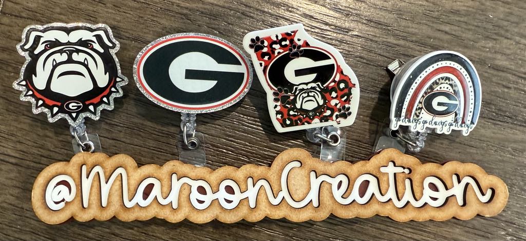 Georgia Bulldog Badge Reels