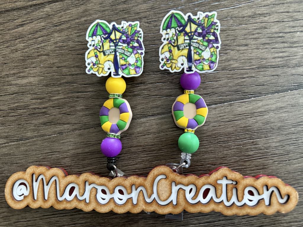 Mardi Gras Badge Reels