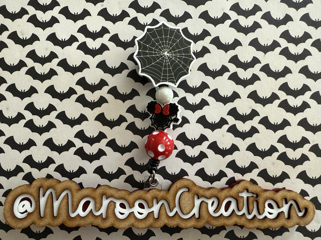 Mouse Spider Web Badge Reels